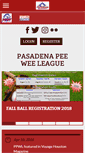 Mobile Screenshot of pasadenapeeweeleague.org